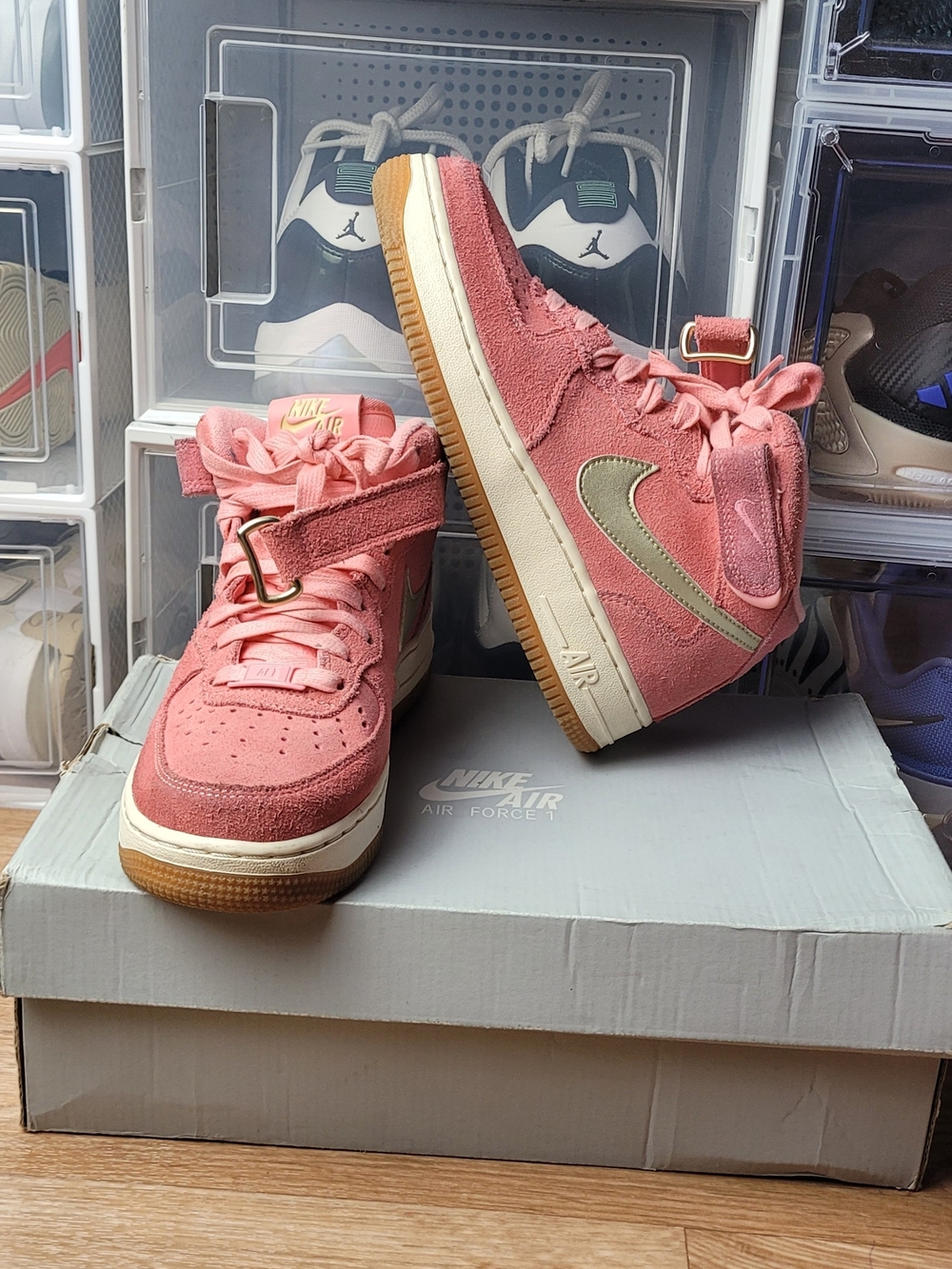 Nike Air Force 1 Mid Bright Melon 818596-800 Womens Size 6.5